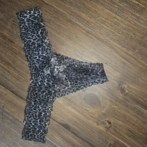 Victoria's Secret Black and Gray Lace Panties